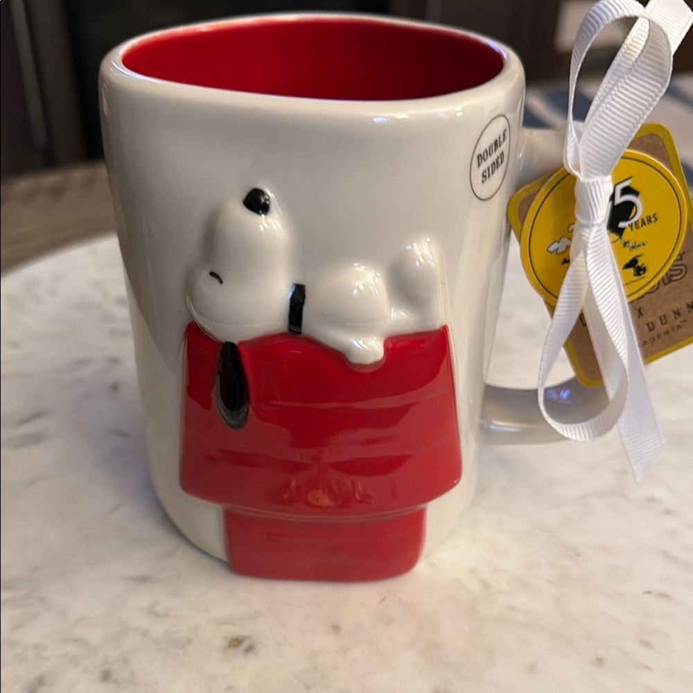 Snoopy Red and White Ceramic Mug